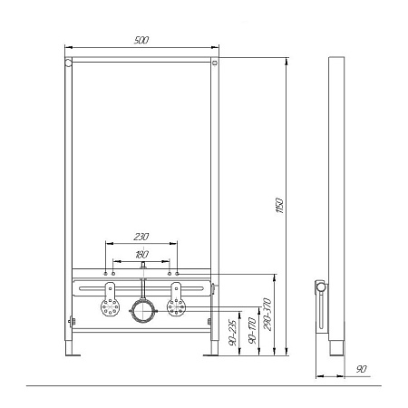Инсталляция для биде Aquatek Standart INSB-0000001
