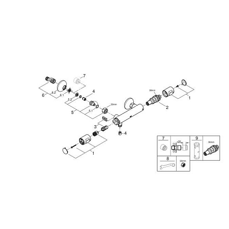 Термостат Grohe Grohtherm 500 34793000 для душа, хром