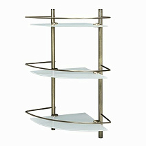 Полка WasserKRAFT Exter K-3533 стеклянная, светлая бронза Полка WasserKRAFT Exter K-3533 стеклянная, светлая бронза