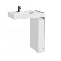 Тумба с раковиной Aquaton Лондри 1A236101LH010 20 белый глянец