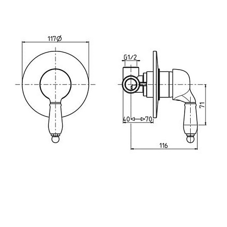 Смеситель M&Z Desy DSY02702 для душа хром