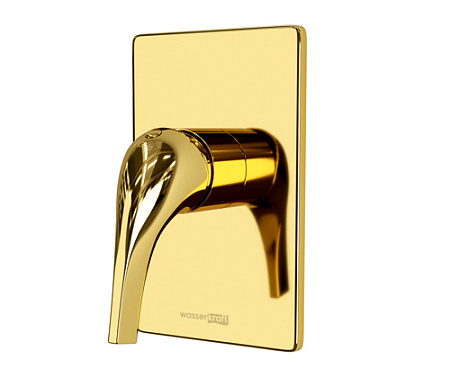 Смеситель WasserKRAFT Sauer 7151 для душа, глянцевое золото
