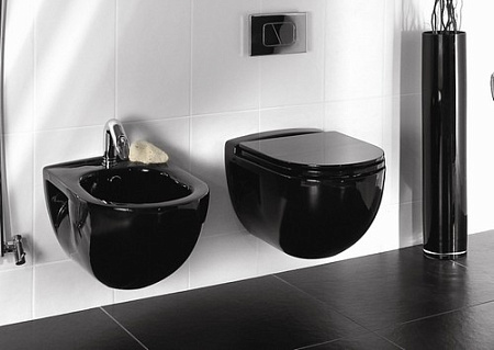 Чаша для унитаза подвесного Simas Bohemien BO18nero черная