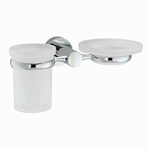 Стакан WasserKRAFT Donau K-9426 с мыльницей, хром Стакан WasserKRAFT Donau K-9426 с мыльницей, хром