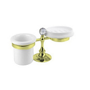 Мыльница Cezares Olimp OLIMP-STT-03/24-Sw золото/сваровски со стаканом