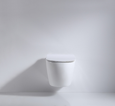 Унитаз подвесной beWash Minimal BKWHR003480 с системой микролифт, белый глянцевый