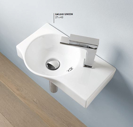 Раковина ArtCeram Union LML001 01;00 43 белый глянцевый