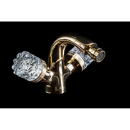 Смеситель Boheme Crystal 296-CRST для биде, золото