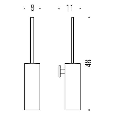 Ершик подвесной Colombo Look B1607.NM черный матовый