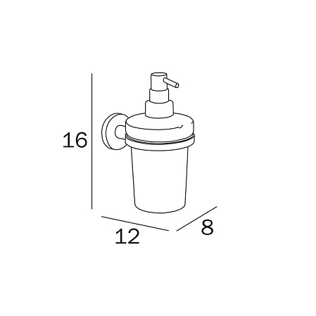 Дозатор для жидкого мыла Inda One A24120DR03 настенный, золото