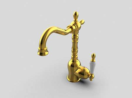 Смеситель GPD Retro MTL180-A для раковины, золото