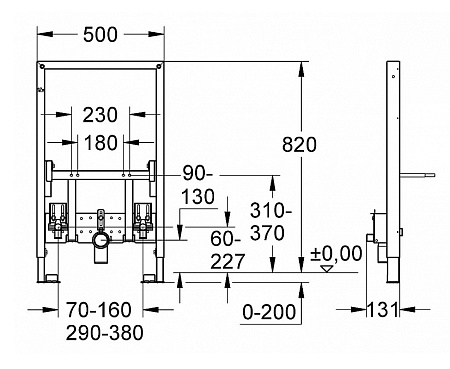 Система инсталляции Grohe Rapid SL 38543000 для биде
