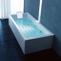 Ванна Gruppo Treesse Quadra V078E+V078F+V078LD+BIG+MIX SX с гидромассажем, белый 