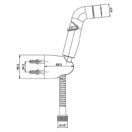 Гигиенический душ E.C.A 402111045C1EX  черный матовый