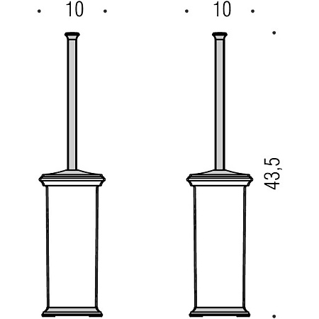 Колба для ершика Colombo Portofino B3250 напольный, хром