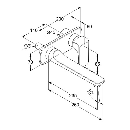 Смеситель Kludi Ameo 412450575 для раковины, хром