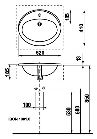 Раковина Roca Adora 327204000 52х41