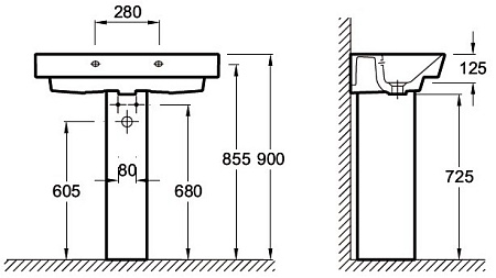 Раковина Jacob Delafon Reve E4803-00 80х41 см