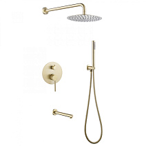 Душевая система ABBER Emotion AF8817G скрытого монтажа с изливом, золото матовое Душевая система ABBER Emotion AF8817G скрытого монтажа с изливом, золото матовое