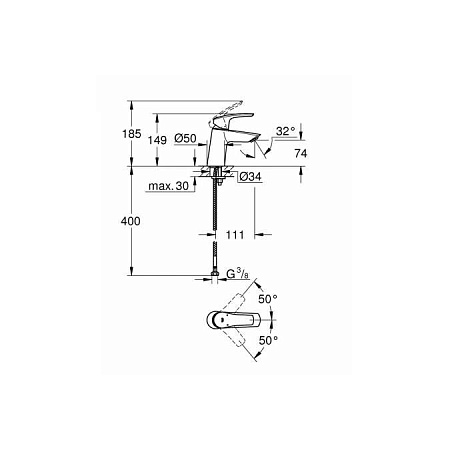Смеситель Grohe Eurosmart 23967003 для раковины