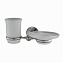 Стакан WasserKRAFT Ammer K-7026 с мыльницей, матовый хром - фото 1