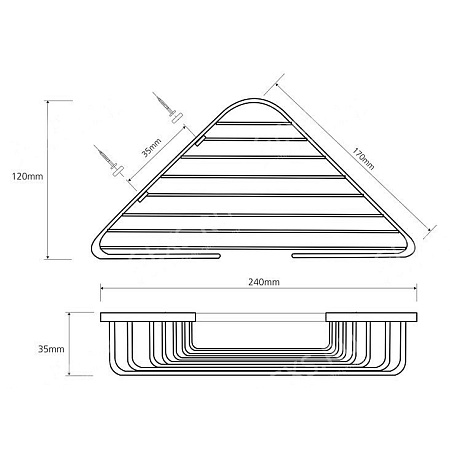 Мыльница Bemeta Cytro 104308175 угловая