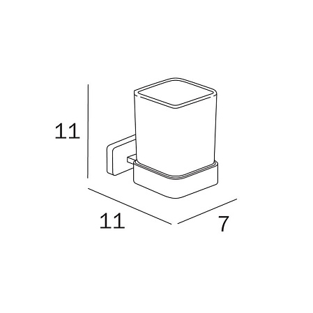 Стакан Inda Lea A18100DR21 настенный, золото