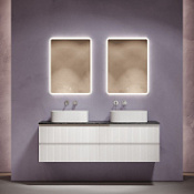 Мебель для ванной со столешницей Sancos Snob T 160 SNT80W+TT160A1 Bianco/Black Sky