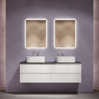 Мебель для ванной со столешницей Sancos Snob T 160 SNT80W+TT160A1 Bianco/Black Sky