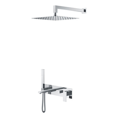 Душевой комплект Boheme Qubic 474-CR для ванны, хром