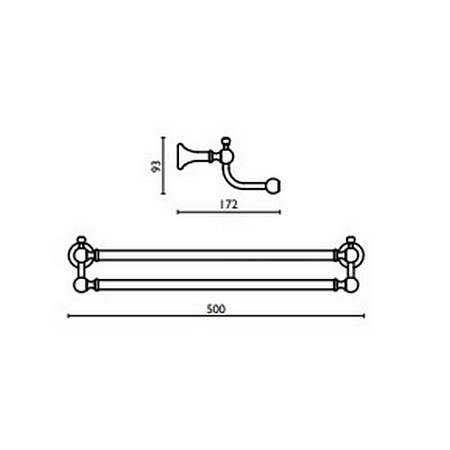 Полотенцедержатель Bagno & Associati Regency RE21652 ORO