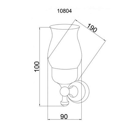 Стакан Boheme Provanse 10804 для зубных щеток, бронза
