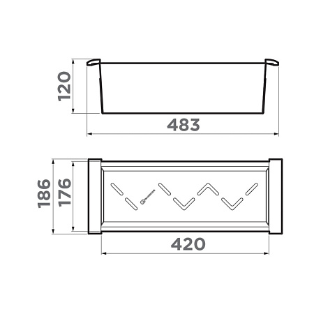 Коландер Omoikiri CO-04-GM вороненая сталь