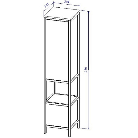 Шкаф-пенал Cersanit Botanique 63016  30 зелёный