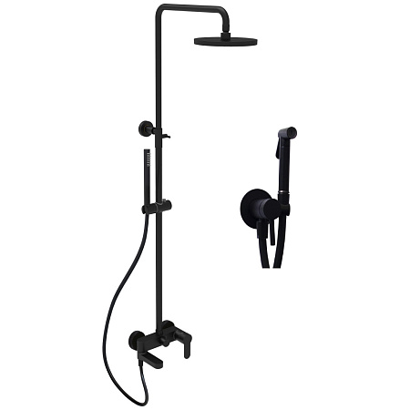 Душевой комплект Paffoni Light KITZCOL632NO110 черный матовый