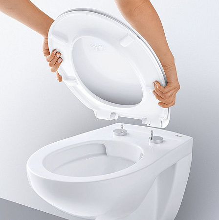 Крышка-сиденье Grohe Bau Ceramic 39493000 микролифт, белый