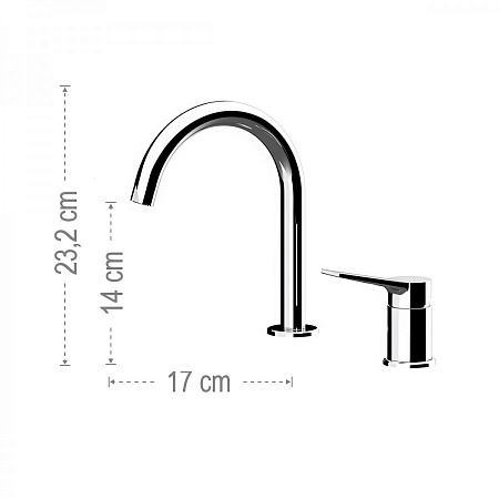 Смеситель Remer Slash SL57BG для раковины, золото брашированное