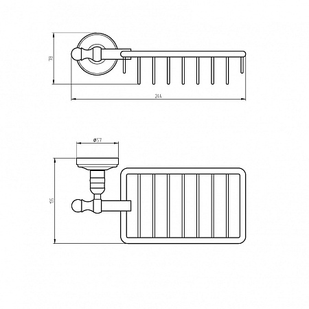 Полка Migliore Mirella 17186 бронза