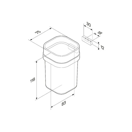 Стакан Am.Pm Func A8F34322 черный