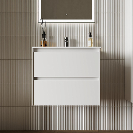 Тумба с раковиной Sancos Cento 60 CN60W белый глянцевый