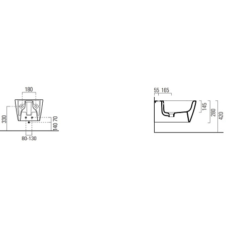 Биде подвесное GSI Modo 8465111 белый глянцевый