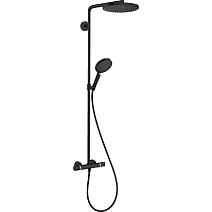 Душевая стойка Hansgrohe Raindance S Showerpipe 240 PowderRain 1jet 27633670 черный матовый Душевая стойка Hansgrohe Raindance S Showerpipe 240 PowderRain 1jet 27633670 черный матовый