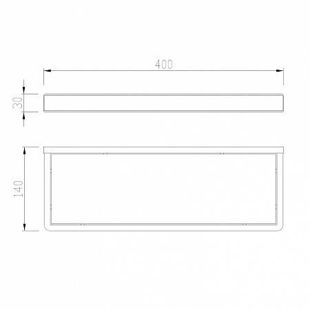 Полка стеклянная ABBER Westen AA1759 хром