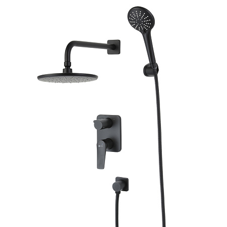 Смеситель Lemark Bronx LM3729BL для ванны с душем, черный