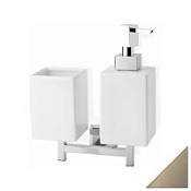 Дозатор для жидкого мыла Stil Haus Urania U14D(36-BI) никель сатин/белый