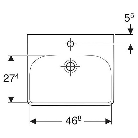 Раковина Geberit Smyle 500.256.01.1 50 белая