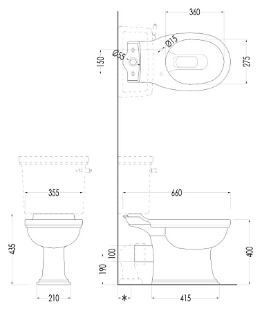 Унитаз-компакт Devon&Devon Rose