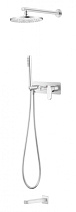 Душевой комплект Boheme Spectre 454-2-MW для ванны с душем, белый матовый Душевой комплект Boheme Spectre 454-2-MW для ванны с душем, белый матовый
