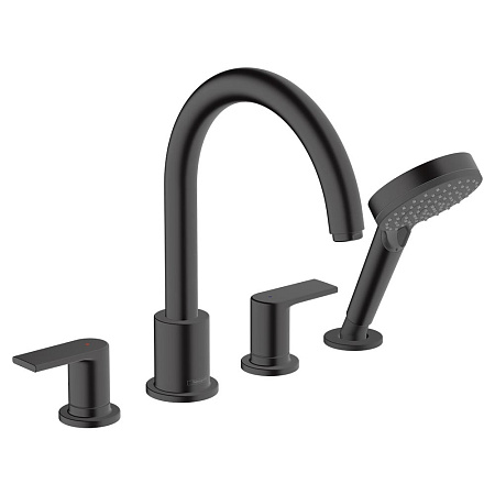 Смеситель Hansgrohe Vernis Shape 71459670 на борт ванны, черный матовый