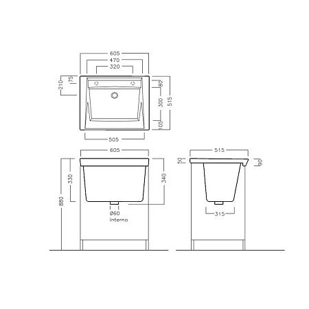 Тумба под раковину Hatria Specials YXNX01